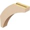 Ekena Millwork 3-inch W x 16-inch D x 16-inch H Thorton Rough Cedar Woodgrain TimberThane Knee Brace, Primed BRCUR03X16X16THRRCPR - alternate 3
